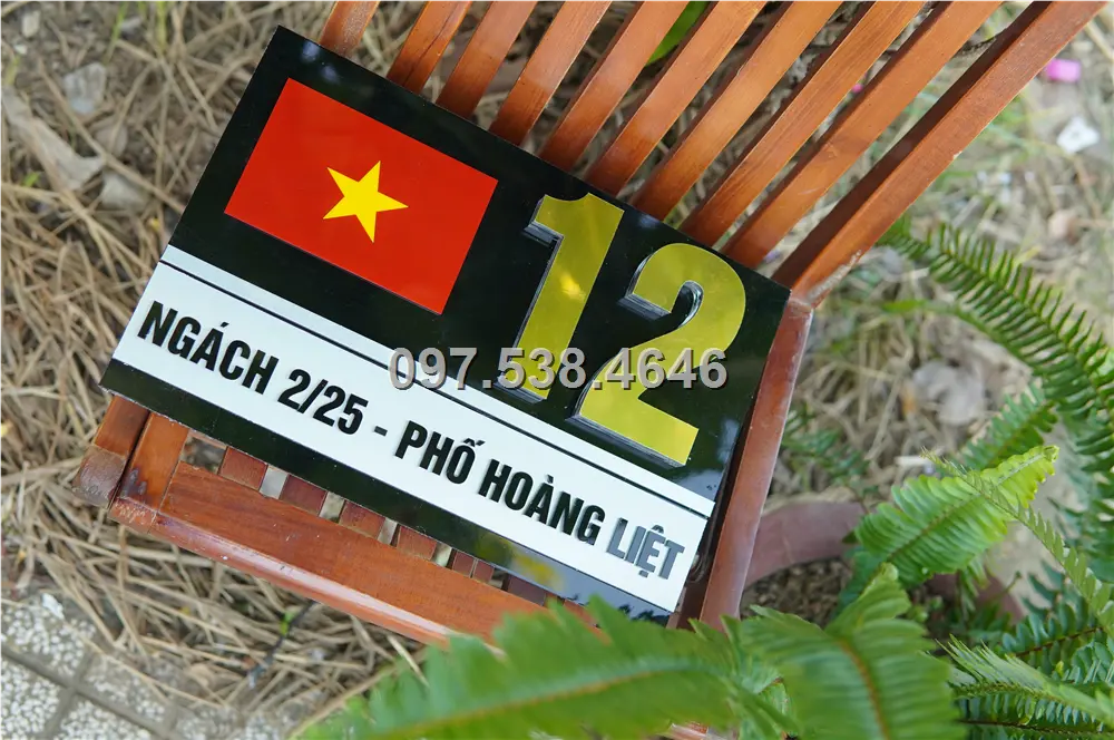 Biển Số Nhà Đẹp Hiện Đại tại Phan Rang-Tháp Chàm (Ninh Thuận), Kích Thước 30x20, Số Nổi 8mm, Chữ Nổi 2mm, Chất Liệu Mica, Alu , Mực Uv, Làm Theo Yêu Cầu, Miễn Phí Thiết Kế Và Miễn Phí Vận Chuyển Tận Nhà 5 Biển Số Nhà Đẹp Hiện Đại tại Phan Rang-Tháp Chàm (Ninh Thuận), Kích Thước 30x20, Số Nổi 8mm, Chữ Nổi 2mm, Chất Liệu Mica, Alu , Mực Uv, Làm Theo Yêu Cầu, Miễn Phí Thiết Kế Và Miễn Phí Vận Chuyển Tận Nhà - Ảnh 5