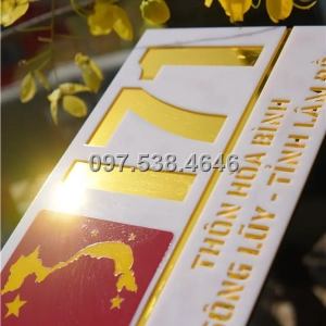Biển Số Nhà Đẹp Hiện Đại tại Phổ Yên (Thái Nguyên) Kích Thước 30x20, Số Nổi 8mm, Chữ Nổi 2mm, Chất Liệu Mica, Alu , Mực Uv, Làm Theo Yêu Cầu, Miễn Phí Thiết Kế Và Miễn Phí Vận Chuyển Tận Nhà