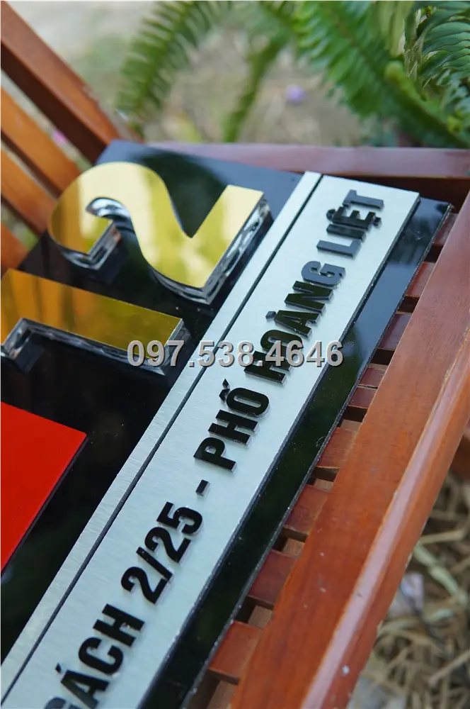 Biển Số Nhà Đẹp Hiện Đại tại Phan Rang-Tháp Chàm (Ninh Thuận), Kích Thước 30x20, Số Nổi 8mm, Chữ Nổi 2mm, Chất Liệu Mica, Alu , Mực Uv, Làm Theo Yêu Cầu, Miễn Phí Thiết Kế Và Miễn Phí Vận Chuyển Tận Nhà 4 Biển Số Nhà Đẹp Hiện Đại tại Phan Rang-Tháp Chàm (Ninh Thuận), Kích Thước 30x20, Số Nổi 8mm, Chữ Nổi 2mm, Chất Liệu Mica, Alu , Mực Uv, Làm Theo Yêu Cầu, Miễn Phí Thiết Kế Và Miễn Phí Vận Chuyển Tận Nhà - Ảnh 4