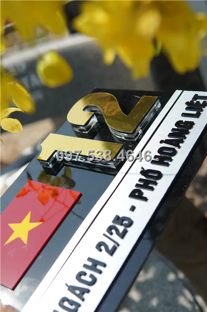 Biển Số Nhà Đẹp Hiện Đại tại Phan Thiết (Bình Thuận) Kích Thước 30x20, Số Nổi 8mm, Chữ Nổi 2mm, Chất Liệu Mica, Alu , Mực Uv, Làm Theo Yêu Cầu, Miễn Phí Thiết Kế Và Miễn Phí Vận Chuyển Tận Nhà 1 Biển Số Nhà Đẹp Hiện Đại tại Phan Thiết (Bình Thuận) Kích Thước 30x20, Số Nổi 8mm, Chữ Nổi 2mm, Chất Liệu Mica, Alu , Mực Uv, Làm Theo Yêu Cầu, Miễn Phí Thiết Kế Và Miễn Phí Vận Chuyển Tận Nhà