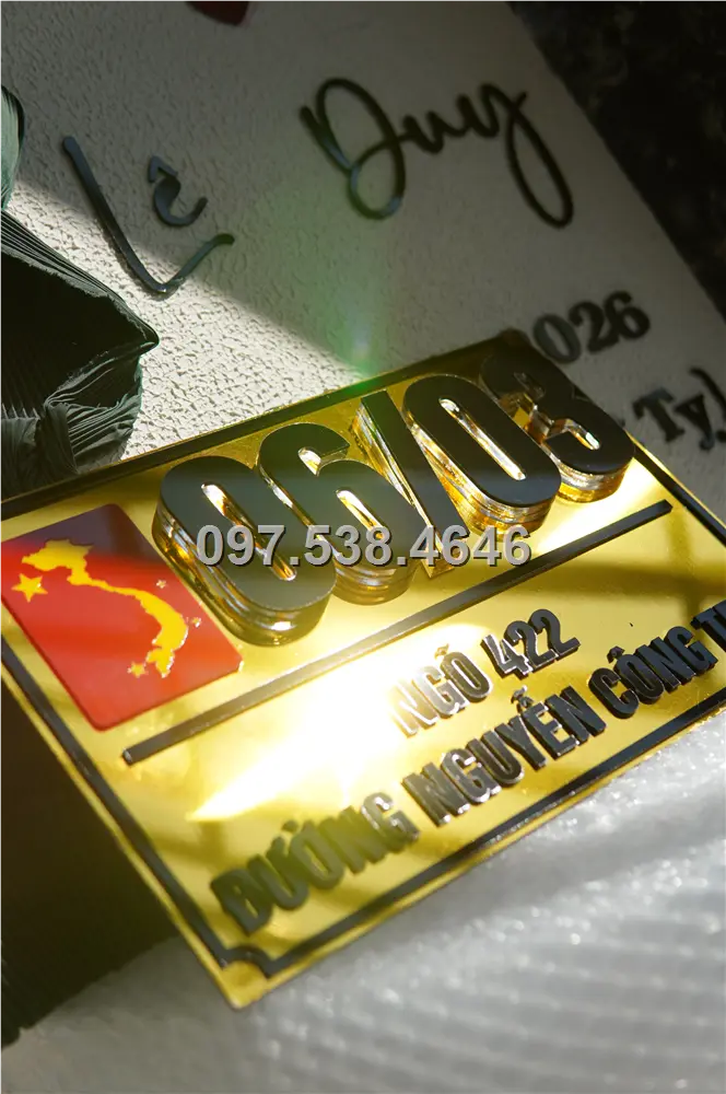 Biển Số Nhà Đẹp Hiện Đại tại Phan Thiết (Bình Thuận) Kích Thước 30x20, Số Nổi 8mm, Chữ Nổi 2mm, Chất Liệu Mica, Alu , Mực Uv, Làm Theo Yêu Cầu, Miễn Phí Thiết Kế Và Miễn Phí Vận Chuyển Tận Nhà 14 Biển Số Nhà Đẹp Hiện Đại tại Phan Thiết (Bình Thuận) Kích Thước 30x20, Số Nổi 8mm, Chữ Nổi 2mm, Chất Liệu Mica, Alu , Mực Uv, Làm Theo Yêu Cầu, Miễn Phí Thiết Kế Và Miễn Phí Vận Chuyển Tận Nhà - Ảnh 14