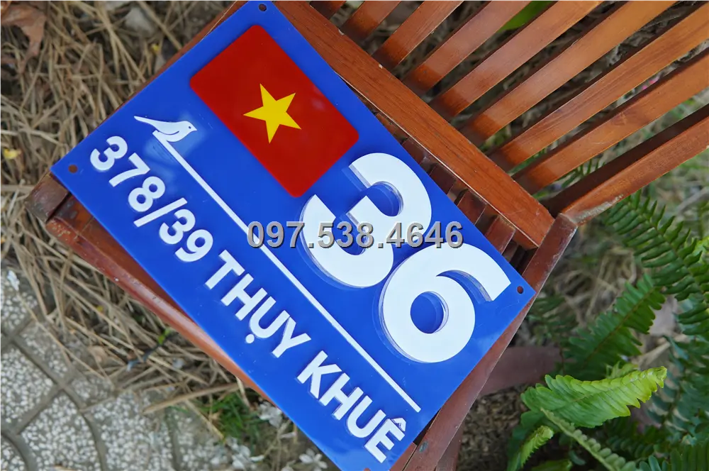 Biển Số Nhà Đẹp Hiện Đại tại Phan Thiết (Bình Thuận) Kích Thước 30x20, Số Nổi 8mm, Chữ Nổi 2mm, Chất Liệu Mica, Alu , Mực Uv, Làm Theo Yêu Cầu, Miễn Phí Thiết Kế Và Miễn Phí Vận Chuyển Tận Nhà 4 Biển Số Nhà Đẹp Hiện Đại tại Phan Thiết (Bình Thuận) Kích Thước 30x20, Số Nổi 8mm, Chữ Nổi 2mm, Chất Liệu Mica, Alu , Mực Uv, Làm Theo Yêu Cầu, Miễn Phí Thiết Kế Và Miễn Phí Vận Chuyển Tận Nhà - Ảnh 4