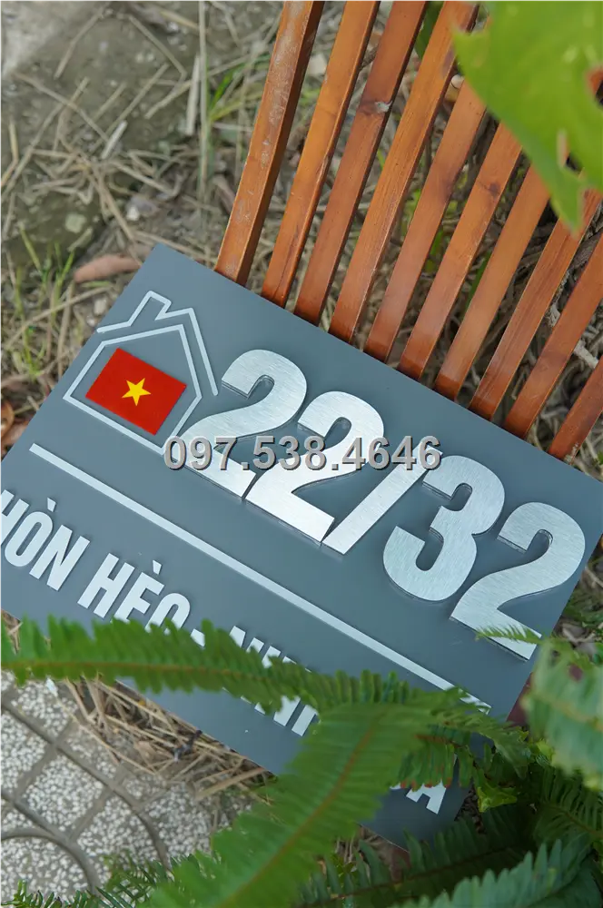 Biển Số Nhà Đẹp Hiện Đại tại Phan Thiết (Bình Thuận) Kích Thước 30x20, Số Nổi 8mm, Chữ Nổi 2mm, Chất Liệu Mica, Alu , Mực Uv, Làm Theo Yêu Cầu, Miễn Phí Thiết Kế Và Miễn Phí Vận Chuyển Tận Nhà 10 Biển Số Nhà Đẹp Hiện Đại tại Phan Thiết (Bình Thuận) Kích Thước 30x20, Số Nổi 8mm, Chữ Nổi 2mm, Chất Liệu Mica, Alu , Mực Uv, Làm Theo Yêu Cầu, Miễn Phí Thiết Kế Và Miễn Phí Vận Chuyển Tận Nhà - Ảnh 10