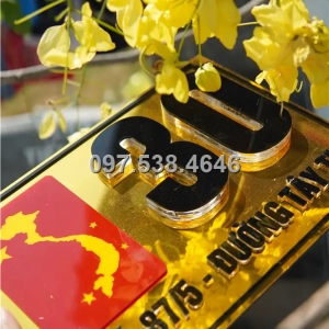 Biển Số Nhà Đẹp Hiện Đại tại Phú Quốc (Kiên Giang) Kích Thước 30x20, Số Nổi 8mm, Chữ Nổi 2mm, Chất Liệu Mica, Alu , Mực Uv, Làm Theo Yêu Cầu, Miễn Phí Thiết Kế Và Miễn Phí Vận Chuyển Tận Nhà