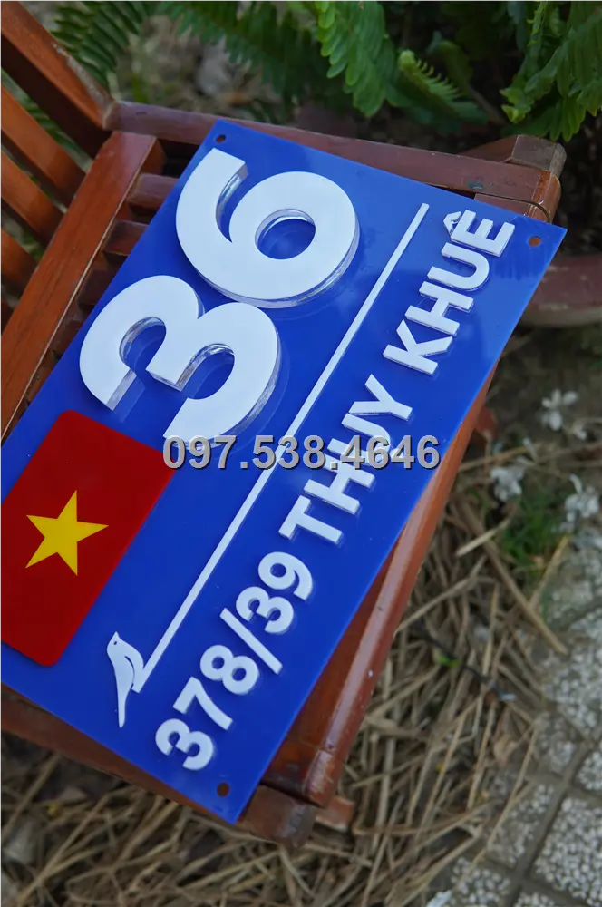 Biển Số Nhà Đẹp Hiện Đại tại Phú Quốc (Kiên Giang) Kích Thước 30x20, Số Nổi 8mm, Chữ Nổi 2mm, Chất Liệu Mica, Alu , Mực Uv, Làm Theo Yêu Cầu, Miễn Phí Thiết Kế Và Miễn Phí Vận Chuyển Tận Nhà 4 Biển Số Nhà Đẹp Hiện Đại tại Phú Quốc (Kiên Giang) Kích Thước 30x20, Số Nổi 8mm, Chữ Nổi 2mm, Chất Liệu Mica, Alu , Mực Uv, Làm Theo Yêu Cầu, Miễn Phí Thiết Kế Và Miễn Phí Vận Chuyển Tận Nhà - Ảnh 4