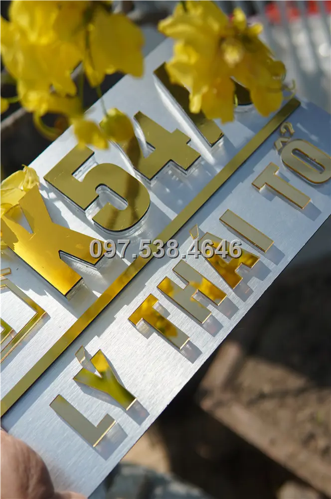 Biển Số Nhà Đẹp Hiện Đại tại Phú Quốc (Kiên Giang) Kích Thước 30x20, Số Nổi 8mm, Chữ Nổi 2mm, Chất Liệu Mica, Alu , Mực Uv, Làm Theo Yêu Cầu, Miễn Phí Thiết Kế Và Miễn Phí Vận Chuyển Tận Nhà 10 Biển Số Nhà Đẹp Hiện Đại tại Phú Quốc (Kiên Giang) Kích Thước 30x20, Số Nổi 8mm, Chữ Nổi 2mm, Chất Liệu Mica, Alu , Mực Uv, Làm Theo Yêu Cầu, Miễn Phí Thiết Kế Và Miễn Phí Vận Chuyển Tận Nhà - Ảnh 10