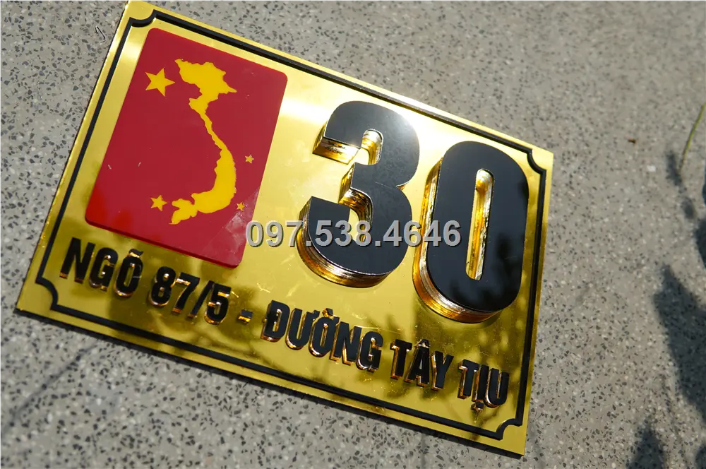 Biển Số Nhà Đẹp Hiện Đại tại Phú Quốc (Kiên Giang) Kích Thước 30x20, Số Nổi 8mm, Chữ Nổi 2mm, Chất Liệu Mica, Alu , Mực Uv, Làm Theo Yêu Cầu, Miễn Phí Thiết Kế Và Miễn Phí Vận Chuyển Tận Nhà 2 Biển Số Nhà Đẹp Hiện Đại tại Phú Quốc (Kiên Giang) Kích Thước 30x20, Số Nổi 8mm, Chữ Nổi 2mm, Chất Liệu Mica, Alu , Mực Uv, Làm Theo Yêu Cầu, Miễn Phí Thiết Kế Và Miễn Phí Vận Chuyển Tận Nhà - Ảnh 2