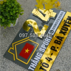 Biển Số Nhà Đẹp Hiện Đại tại Rạch Giá -Kiên Giang
, Kích Thước 30x20, Số Nổi 8mm, Chữ Nổi 2mm, Chất Liệu Mica, Alu , Mực Uv, Làm Theo Yêu Cầu, Miễn Phí Thiết Kế Và Miễn Phí Vận Chuyển Tận Nhà