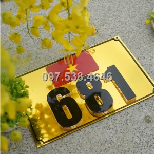 Biển Số Nhà Đẹp Hiện Đại tại Quy Nhơn (Bình Định) Kích Thước 30x20, Số Nổi 8mm, Chữ Nổi 2mm, Chất Liệu Mica, Alu , Mực Uv, Làm Theo Yêu Cầu, Miễn Phí Thiết Kế Và Miễn Phí Vận Chuyển Tận Nhà