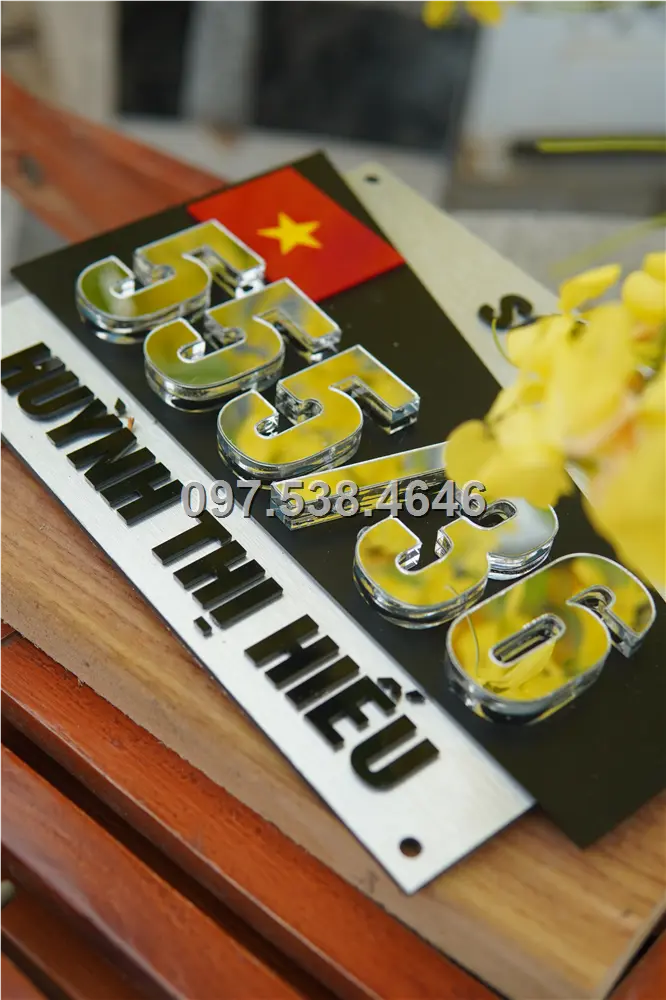 Biển Số Nhà Đẹp Hiện Đại tại Sóc Trăng , Kích Thước 30x20, Số Nổi 8mm, Chữ Nổi 2mm, Chất Liệu Mica, Alu , Mực Uv, Làm Theo Yêu Cầu, Miễn Phí Thiết Kế Và Miễn Phí Vận Chuyển Tận Nhà 10 Biển Số Nhà Đẹp Hiện Đại tại Sóc Trăng
, Kích Thước 30x20, Số Nổi 8mm, Chữ Nổi 2mm, Chất Liệu Mica, Alu , Mực Uv, Làm Theo Yêu Cầu, Miễn Phí Thiết Kế Và Miễn Phí Vận Chuyển Tận Nhà - Ảnh 10