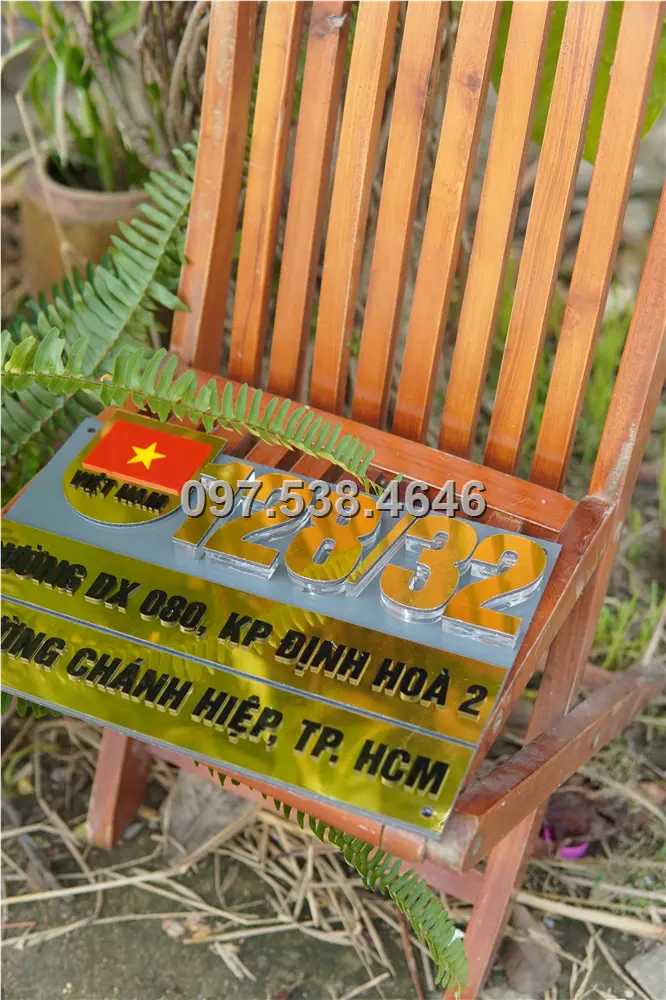 Biển Số Nhà Đẹp Hiện Đại tại Sông Công Thái Nguyên , Kích Thước 30x20, Số Nổi 8mm, Chữ Nổi 2mm, Chất Liệu Mica, Alu , Mực Uv, Làm Theo Yêu Cầu, Miễn Phí Thiết Kế Và Miễn Phí Vận Chuyển Tận Nhà 2 Biển Số Nhà Đẹp Hiện Đại tại Sông Công Thái Nguyên , Kích Thước 30x20, Số Nổi 8mm, Chữ Nổi 2mm, Chất Liệu Mica, Alu , Mực Uv, Làm Theo Yêu Cầu, Miễn Phí Thiết Kế Và Miễn Phí Vận Chuyển Tận Nhà - Ảnh 2