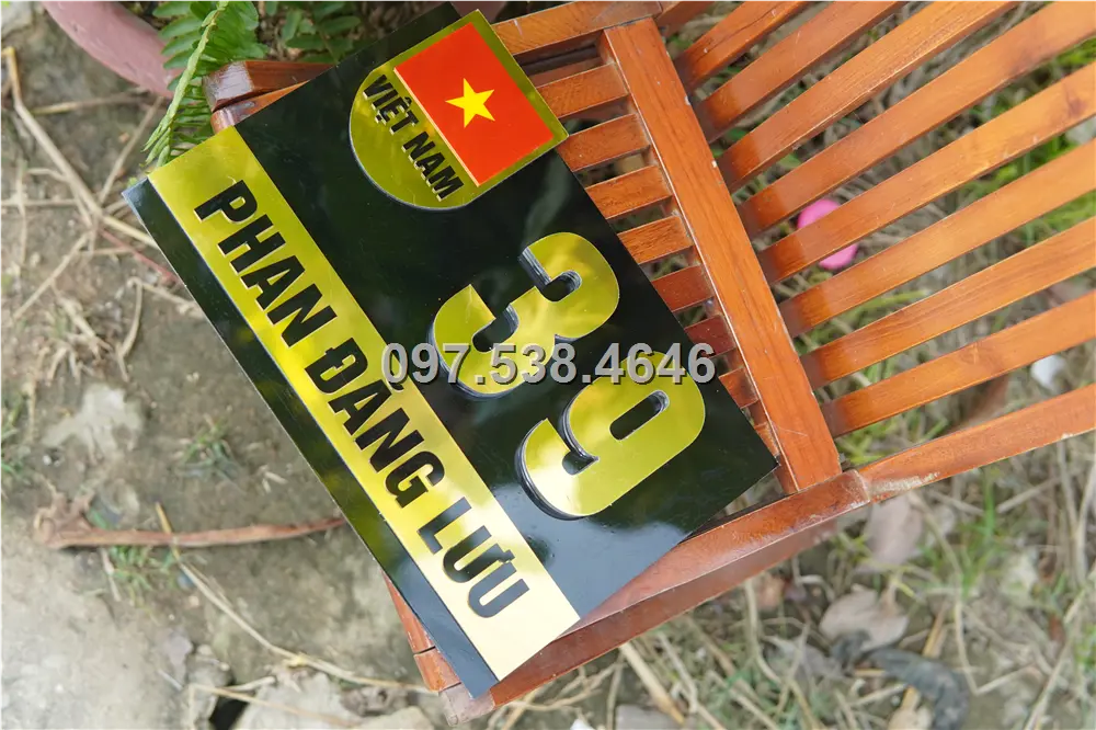 Biển Số Nhà Đẹp Hiện Đại tại Tam Kỳ -Quảng Nam Kích Thước 30x20, Số Nổi 8mm, Chữ Nổi 2mm, Chất Liệu Mica, Alu , Mực Uv, Làm Theo Yêu Cầu, Miễn Phí Thiết Kế Và Miễn Phí Vận Chuyển Tận Nhà 3 Biển Số Nhà Đẹp Hiện Đại tại Tam Kỳ -Quảng Nam
Kích Thước 30x20, Số Nổi 8mm, Chữ Nổi 2mm, Chất Liệu Mica, Alu , Mực Uv, Làm Theo Yêu Cầu, Miễn Phí Thiết Kế Và Miễn Phí Vận Chuyển Tận Nhà - Ảnh 3