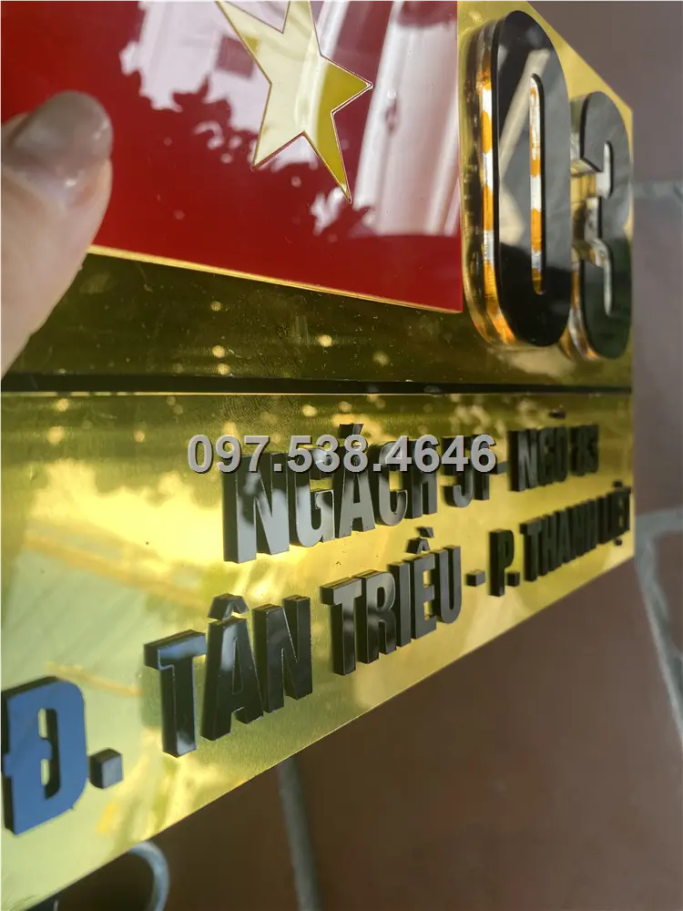 Biển Số Nhà Đẹp Hiện Đại tại TPHCM, phiên bản Lá Cờ Việt Nam, Kích Thước 30x20, Số Nổi 8mm, Chữ Nổi 2mm, Chất Liệu Mica, Alu , Mực Uv, Làm Theo Yêu Cầu, Miễn Phí Thiết Kế Và Miễn Phí Vận Chuyển Tận Nhà 7 Biển Số Nhà Đẹp Hiện Đại tại TPHCM, phiên bản Lá Cờ Việt Nam, Kích Thước 30x20, Số Nổi 8mm, Chữ Nổi 2mm, Chất Liệu Mica, Alu , Mực Uv, Làm Theo Yêu Cầu, Miễn Phí Thiết Kế Và Miễn Phí Vận Chuyển Tận Nhà - Ảnh 7