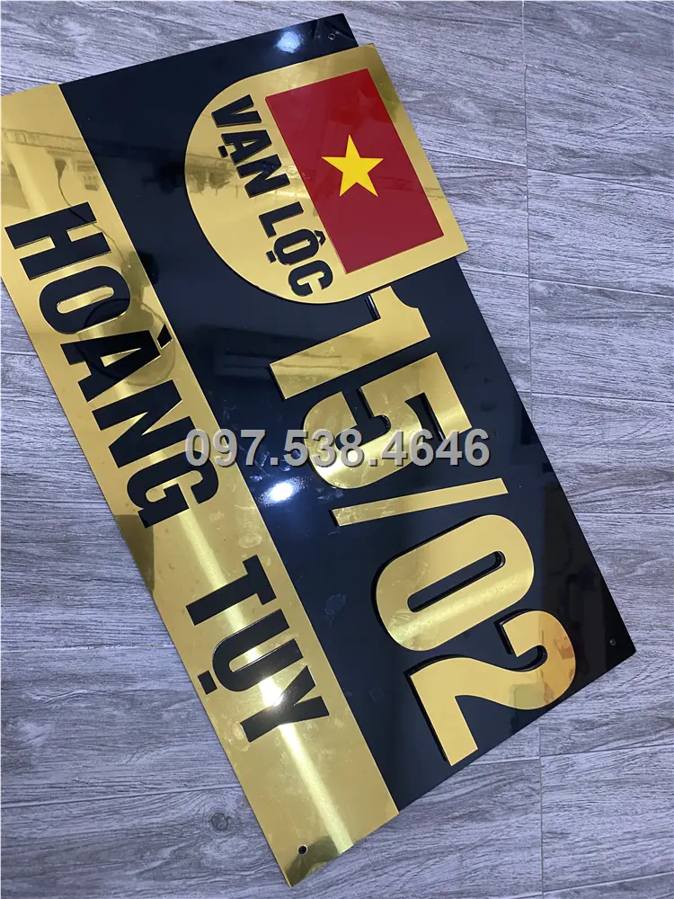 Biển Số Nhà Đẹp Hiện Đại tại TPHCM, phiên bản Lá Cờ Việt Nam, Kích Thước 30x20, Số Nổi 8mm, Chữ Nổi 2mm, Chất Liệu Mica, Alu , Mực Uv, Làm Theo Yêu Cầu, Miễn Phí Thiết Kế Và Miễn Phí Vận Chuyển Tận Nhà 14 Biển Số Nhà Đẹp Hiện Đại tại TPHCM, phiên bản Lá Cờ Việt Nam, Kích Thước 30x20, Số Nổi 8mm, Chữ Nổi 2mm, Chất Liệu Mica, Alu , Mực Uv, Làm Theo Yêu Cầu, Miễn Phí Thiết Kế Và Miễn Phí Vận Chuyển Tận Nhà - Ảnh 14