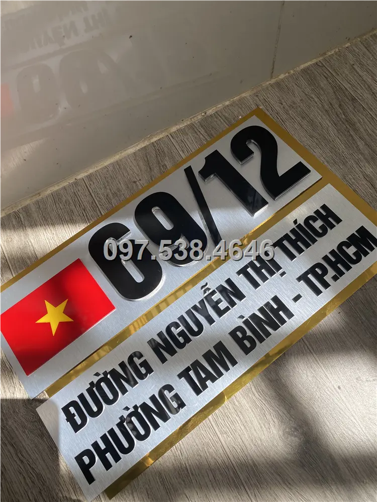 Biển Số Nhà Đẹp Hiện Đại tại TPHCM, phiên bản Lá Cờ Việt Nam, Kích Thước 30x20, Số Nổi 8mm, Chữ Nổi 2mm, Chất Liệu Mica, Alu , Mực Uv, Làm Theo Yêu Cầu, Miễn Phí Thiết Kế Và Miễn Phí Vận Chuyển Tận Nhà 15 Biển Số Nhà Đẹp Hiện Đại tại TPHCM, phiên bản Lá Cờ Việt Nam, Kích Thước 30x20, Số Nổi 8mm, Chữ Nổi 2mm, Chất Liệu Mica, Alu , Mực Uv, Làm Theo Yêu Cầu, Miễn Phí Thiết Kế Và Miễn Phí Vận Chuyển Tận Nhà - Ảnh 15