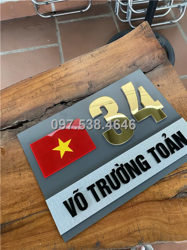 Biển Số Nhà Đẹp Hiện Đại tại TPHCM, phiên bản Lá Cờ Việt Nam, Kích Thước 30x20, Số Nổi 8mm, Chữ Nổi 2mm, Chất Liệu Mica, Alu , Mực Uv, Làm Theo Yêu Cầu, Miễn Phí Thiết Kế Và Miễn Phí Vận Chuyển Tận Nhà 4 Biển Số Nhà Đẹp Hiện Đại tại TPHCM, phiên bản Lá Cờ Việt Nam, Kích Thước 30x20, Số Nổi 8mm, Chữ Nổi 2mm, Chất Liệu Mica, Alu , Mực Uv, Làm Theo Yêu Cầu, Miễn Phí Thiết Kế Và Miễn Phí Vận Chuyển Tận Nhà - Ảnh 4