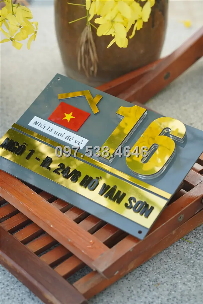 Biển Số Nhà Đẹp Hiện Đại tại Việt Trì , Phú Thọ Kích Thước 30x20, Số Nổi 8mm, Chữ Nổi 2mm, Chất Liệu Mica, Alu , Mực Uv, Làm Theo Yêu Cầu, Miễn Phí Thiết Kế Và Miễn Phí Vận Chuyển Tận Nhà 12 Biển Số Nhà Đẹp Hiện Đại tại Việt Trì , Phú Thọ
Kích Thước 30x20, Số Nổi 8mm, Chữ Nổi 2mm, Chất Liệu Mica, Alu , Mực Uv, Làm Theo Yêu Cầu, Miễn Phí Thiết Kế Và Miễn Phí Vận Chuyển Tận Nhà - Ảnh 12