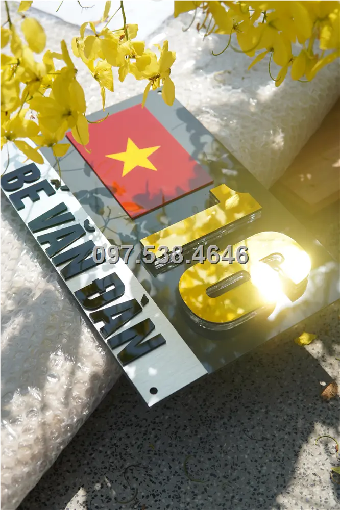 Biển Số Nhà Đẹp Hiện Đại tại Vĩnh Yên ,Vĩnh Phúc Kích Thước 30x20, Số Nổi 8mm, Chữ Nổi 2mm, Chất Liệu Mica, Alu , Mực Uv, Làm Theo Yêu Cầu, Miễn Phí Thiết Kế Và Miễn Phí Vận Chuyển Tận Nhà 1 Biển Số Nhà Đẹp Hiện Đại tại Vĩnh Yên ,Vĩnh Phúc Kích Thước 30x20, Số Nổi 8mm, Chữ Nổi 2mm, Chất Liệu Mica, Alu , Mực Uv, Làm Theo Yêu Cầu, Miễn Phí Thiết Kế Và Miễn Phí Vận Chuyển Tận Nhà