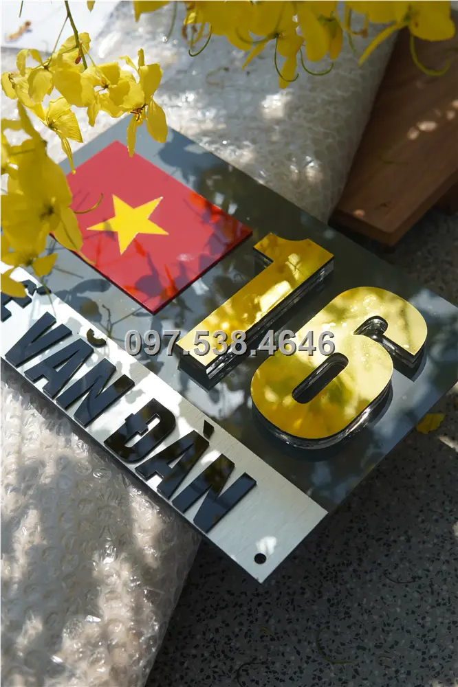 Biển Số Nhà Đẹp Hiện Đại tại Vĩnh Yên ,Vĩnh Phúc Kích Thước 30x20, Số Nổi 8mm, Chữ Nổi 2mm, Chất Liệu Mica, Alu , Mực Uv, Làm Theo Yêu Cầu, Miễn Phí Thiết Kế Và Miễn Phí Vận Chuyển Tận Nhà 2 Biển Số Nhà Đẹp Hiện Đại tại Vĩnh Yên ,Vĩnh Phúc Kích Thước 30x20, Số Nổi 8mm, Chữ Nổi 2mm, Chất Liệu Mica, Alu , Mực Uv, Làm Theo Yêu Cầu, Miễn Phí Thiết Kế Và Miễn Phí Vận Chuyển Tận Nhà - Ảnh 2