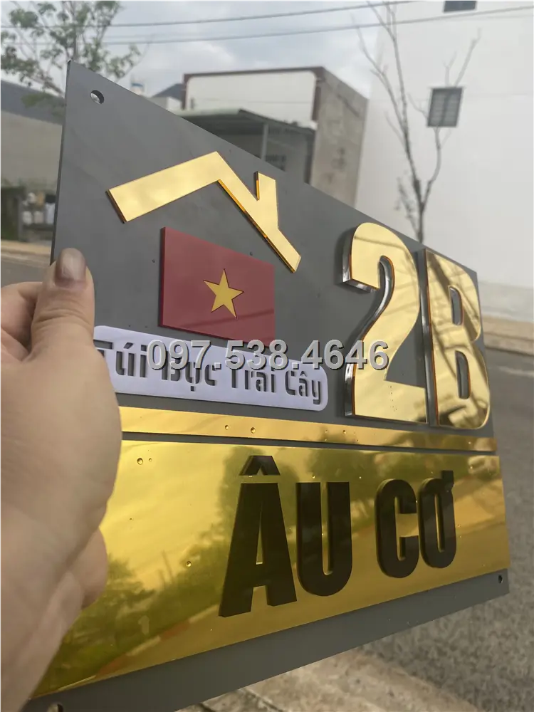 Biển Số Nhà Đẹp Hiện Đại tại Vũng Tàu, phiên bản Lá Cờ Việt Nam, Kích Thước 30x20, Số Nổi 8mm, Chữ Nổi 2mm, Chất Liệu Mica, Alu , Mực Uv, Làm Theo Yêu Cầu, Miễn Phí Thiết Kế Và Miễn Phí Vận Chuyển Tận Nhà 7 Biển Số Nhà Đẹp Hiện Đại tại Vũng Tàu, phiên bản Lá Cờ Việt Nam, Kích Thước 30x20, Số Nổi 8mm, Chữ Nổi 2mm, Chất Liệu Mica, Alu , Mực Uv, Làm Theo Yêu Cầu, Miễn Phí Thiết Kế Và Miễn Phí Vận Chuyển Tận Nhà - Ảnh 7
