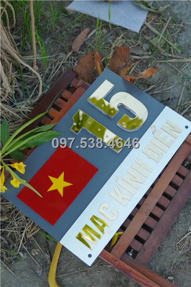 Biển Số Nhà Đẹp Hiện Đại tại Yên Bái Kích Thước 30x20, Số Nổi 8mm, Chữ Nổi 2mm, Chất Liệu Mica, Alu , Mực Uv, Làm Theo Yêu Cầu, Miễn Phí Thiết Kế Và Miễn Phí Vận Chuyển Tận Nhà 3 Biển Số Nhà Đẹp Hiện Đại tại Yên Bái Kích Thước 30x20, Số Nổi 8mm, Chữ Nổi 2mm, Chất Liệu Mica, Alu , Mực Uv, Làm Theo Yêu Cầu, Miễn Phí Thiết Kế Và Miễn Phí Vận Chuyển Tận Nhà - Ảnh 3