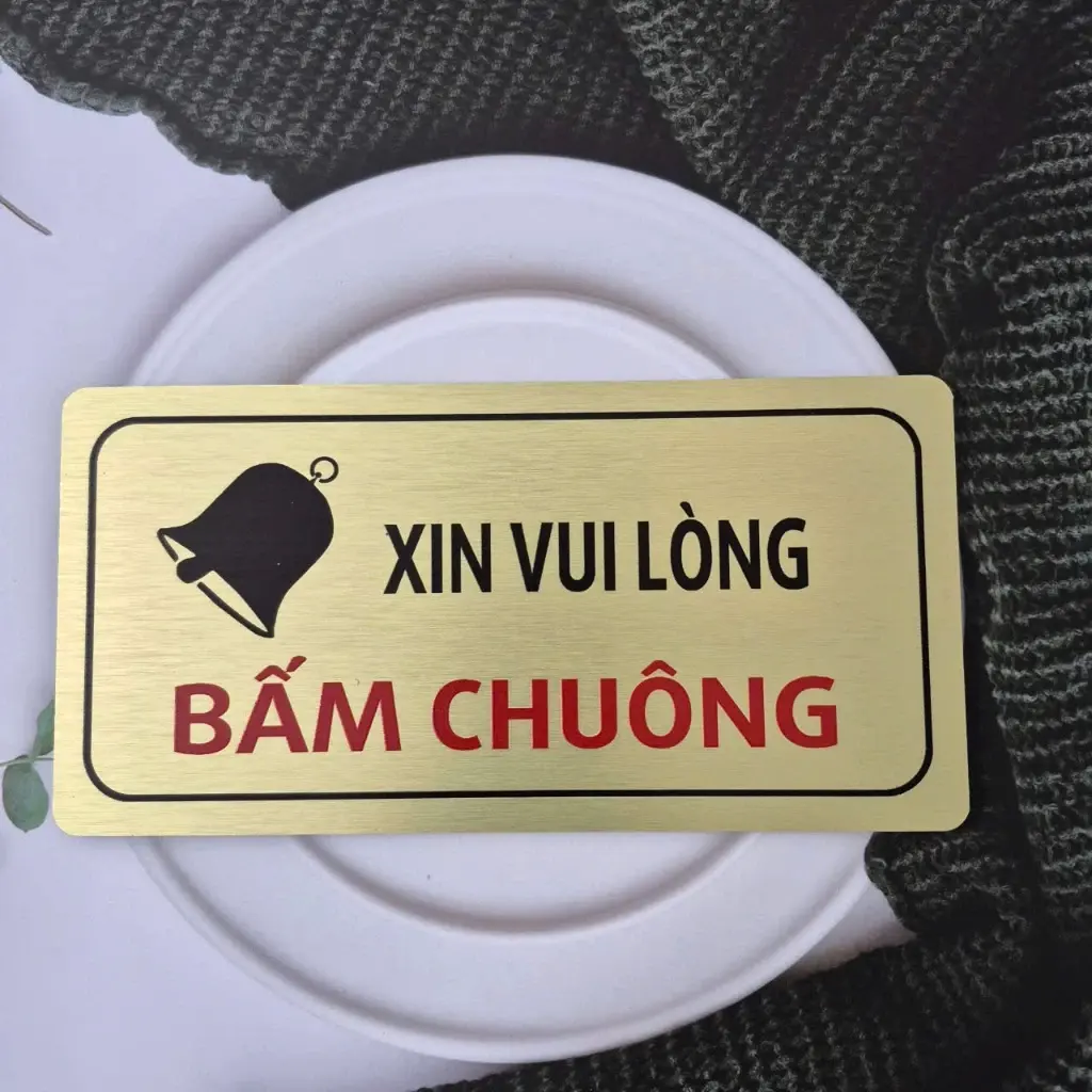 Biển Vui Lòng Bấn Chuông, Bảng Nhắc Nhở Bấm Chuông 3 Biển Vui Lòng Bấn Chuông, Bảng Nhắc Nhở Bấm Chuông 2