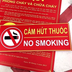 Bộ 2 Bảng Nội Quy Và Tiêu Lệnh PCCC Riêng Bằng MICA Trong Suốt Bền,không Rỉ Sét,thẩm Mỹ Cao,kt 30x40 1
