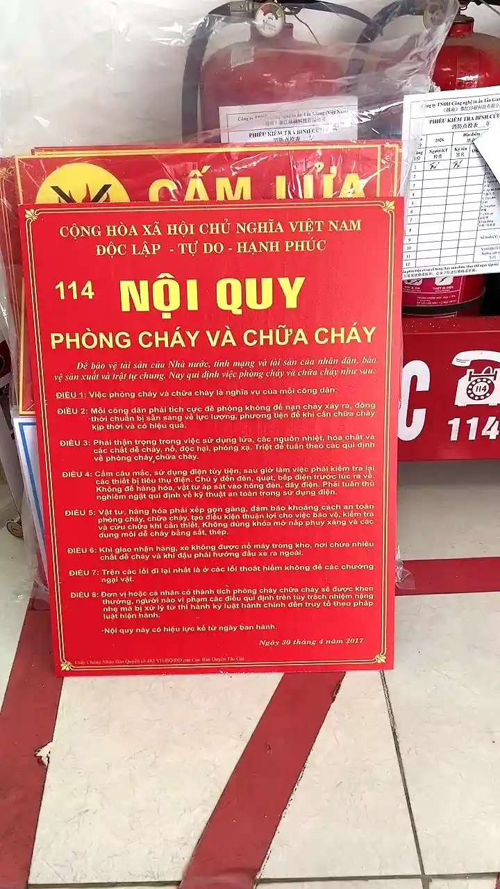 Bộ 2 Bảng Nội Quy Và Tiêu Lệnh PCCC Riêng Bằng MICA Trong Suốt Bền,không Rỉ Sét,thẩm Mỹ Cao,kt 30x40 1 Bộ 2 Bảng Nội Quy Và Tiêu Lệnh PCCC Riêng Bằng MICA Trong Suốt Bền,không Rỉ Sét,thẩm Mỹ Cao,kt 30x40