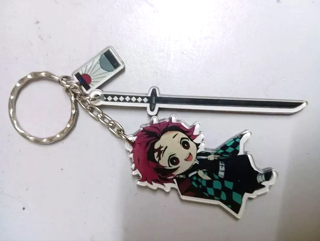 Chìa Khóa Anime Demon Slayer Kimetsu No Yaiba Kamado Tanjirou Demon Slayer, In Theo Yêu Cầu Mica Trong Suốt In 2 Mặt , Trang Trí Treo Cặp, Balo 1
