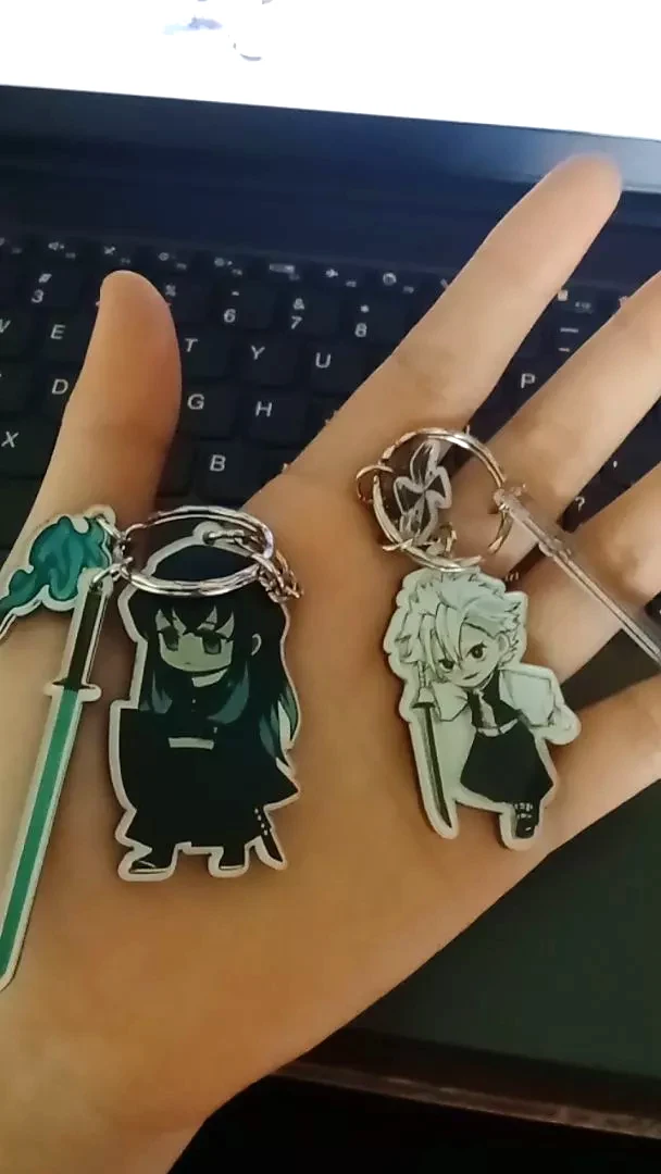 Chìa Khóa Anime Demon Slayer Kimetsu No Yaiba Kamado Tanjirou Demon Slayer, In Theo Yêu Cầu Mica Trong Suốt In 2 Mặt , Trang Trí Treo Cặp, Balo 8