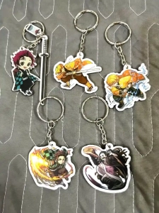 Chìa Khóa Anime Demon Slayer Kimetsu No Yaiba Kamado Tanjirou Demon Slayer, In Theo Yêu Cầu Mica Trong Suốt In 2 Mặt , Trang Trí Treo Cặp, Balo