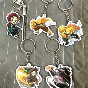 Chìa Khóa Anime Demon Slayer Kimetsu No Yaiba Kamado Tanjirou Demon Slayer, In Theo Yêu Cầu Mica Trong Suốt In 2 Mặt , Trang Trí Treo Cặp, Balo