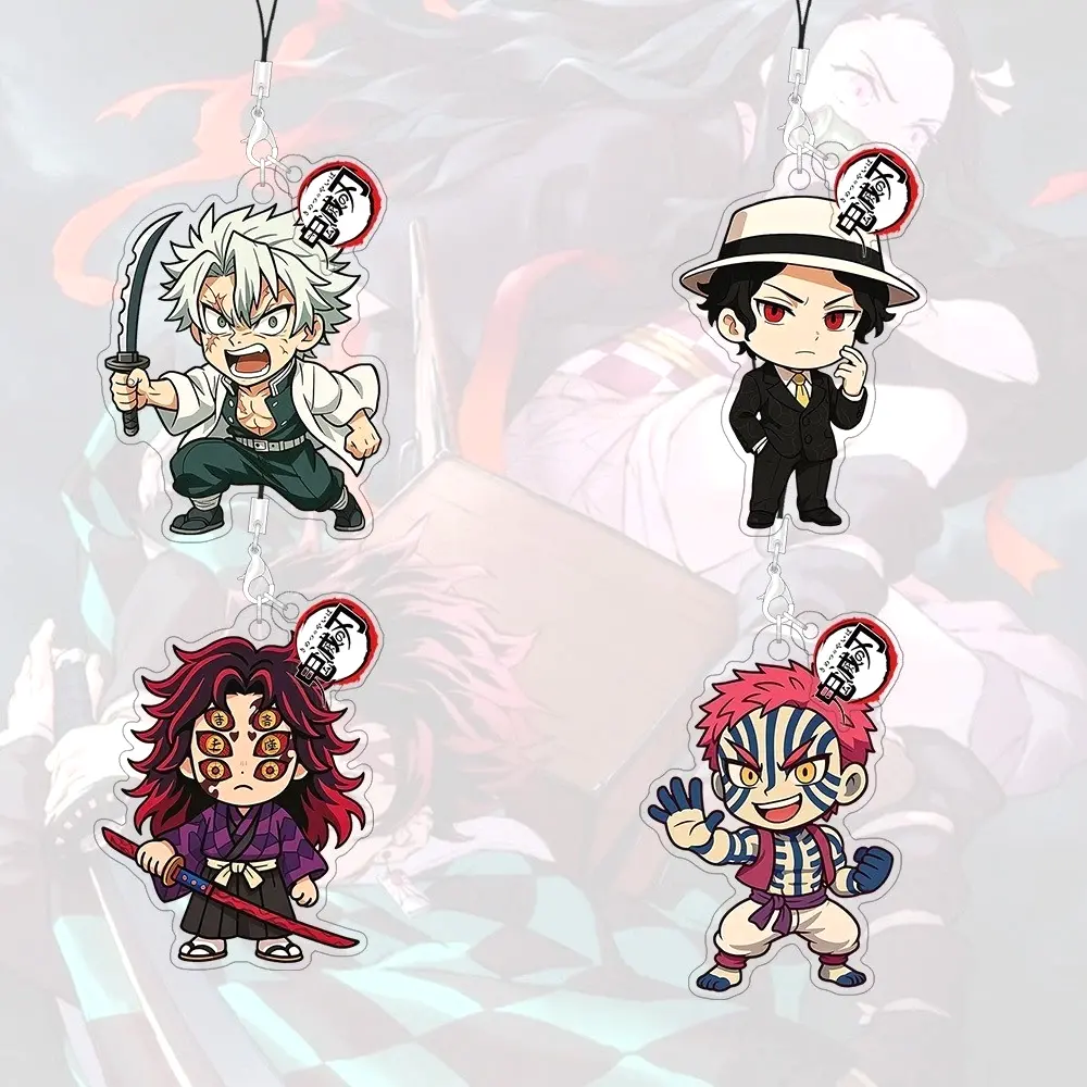 Dây Đeo Điện Thoại Demon Slayer Anime Dây Acrylic Mặt Dây Chuyền Hoạt Hình Túi Quyến Rũ 3 Dây Đeo Điện Thoại Demon Slayer Anime Dây Acrylic Mặt Dây Chuyền Hoạt Hình Túi Quyến Rũ 2