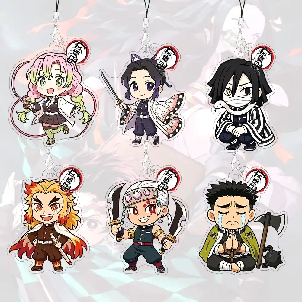 Dây Đeo Điện Thoại Demon Slayer Anime Dây Acrylic Mặt Dây Chuyền Hoạt Hình Túi Quyến Rũ 5 Dây Đeo Điện Thoại Demon Slayer Anime Dây Acrylic Mặt Dây Chuyền Hoạt Hình Túi Quyến Rũ 4