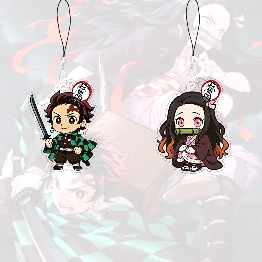 Dây Đeo Điện Thoại Demon Slayer Anime Dây Acrylic Mặt Dây Chuyền Hoạt Hình Túi Quyến Rũ 1 Dây Đeo Điện Thoại Demon Slayer Anime Dây Acrylic Mặt Dây Chuyền Hoạt Hình Túi Quyến Rũ