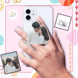 Giá Đỡ Điện Thoại Popsockets In Theo Yêu Cầu Jelly And Jam , In Theo Yêu Cầu Chất Liệu Mica Trong Suốt In 2 Mặt, Kích Thước 5cm 1