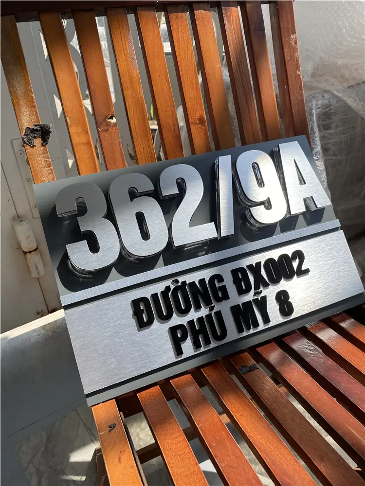 Biển Số Nhà Đẹp Hiện Đại tại Điện Biên Phủ (Điện Biên) Kích Thước 30x20, Số Nổi 8mm, Chữ Nổi 2mm, Chất Liệu Mica, Alu , Mực Uv, Làm Theo Yêu Cầu, Miễn Phí Thiết Kế Và Miễn Phí Vận Chuyển Tận Nhà 2 Biển Số Nhà Đẹp Hiện Đại tại Điện Biên Phủ (Điện Biên)
Kích Thước 30x20, Số Nổi 8mm, Chữ Nổi 2mm, Chất Liệu Mica, Alu , Mực Uv, Làm Theo Yêu Cầu, Miễn Phí Thiết Kế Và Miễn Phí Vận Chuyển Tận Nhà - Ảnh 2