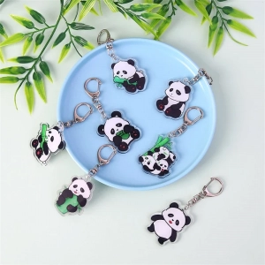 Hoạt Hình Gấu Trúc Móc Khóa Acrylic Mặt Dây Chuyền Sinh Viên Ngày Lễ Quà Tặng Trang Trí Mặt Dây Chuyền Móc Khóa Dễ Thương 1
