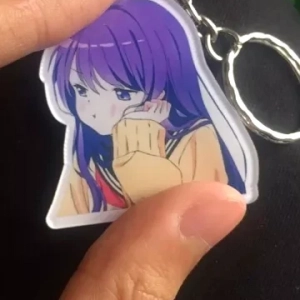 Kubo San Wa Mob Wo Yurusanai Móc Chìa Khóa Anime Kubo Nagisa Shiraishi Junta Bằng Acrylic Dễ Thương Cho Nam Và Nữ, Chất Liệu Mica Trong Suốt In 2 Mặt, Kích Thước 5cm , Trang Trí Treo Cặp, Balo 1