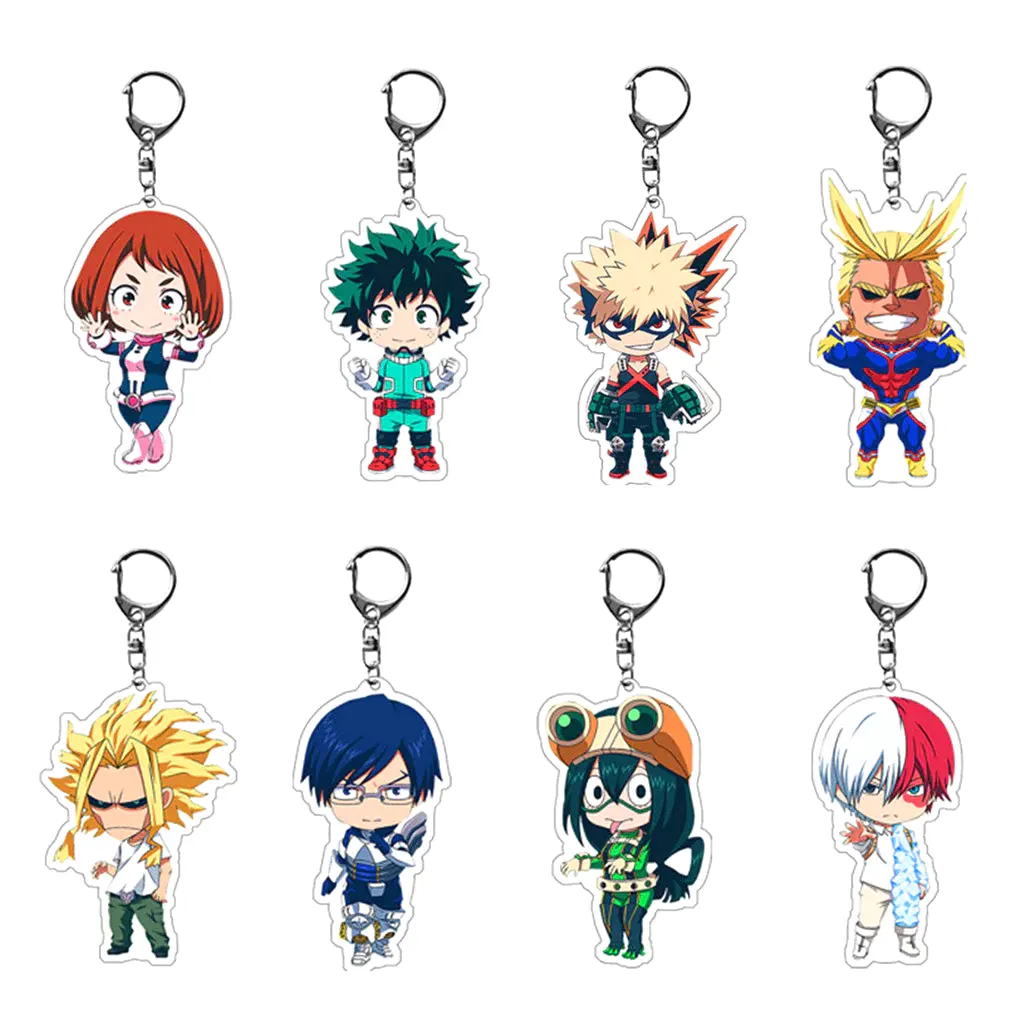 MHA Anime College Fashion Anime Merchandise Keychain Cartoon Character Double Sided Acrylic Key Chain Fans 4 MHA Anime College Fashion Anime Merchandise Keychain Cartoon Character Double Sided Acrylic Key Chain Fans 3