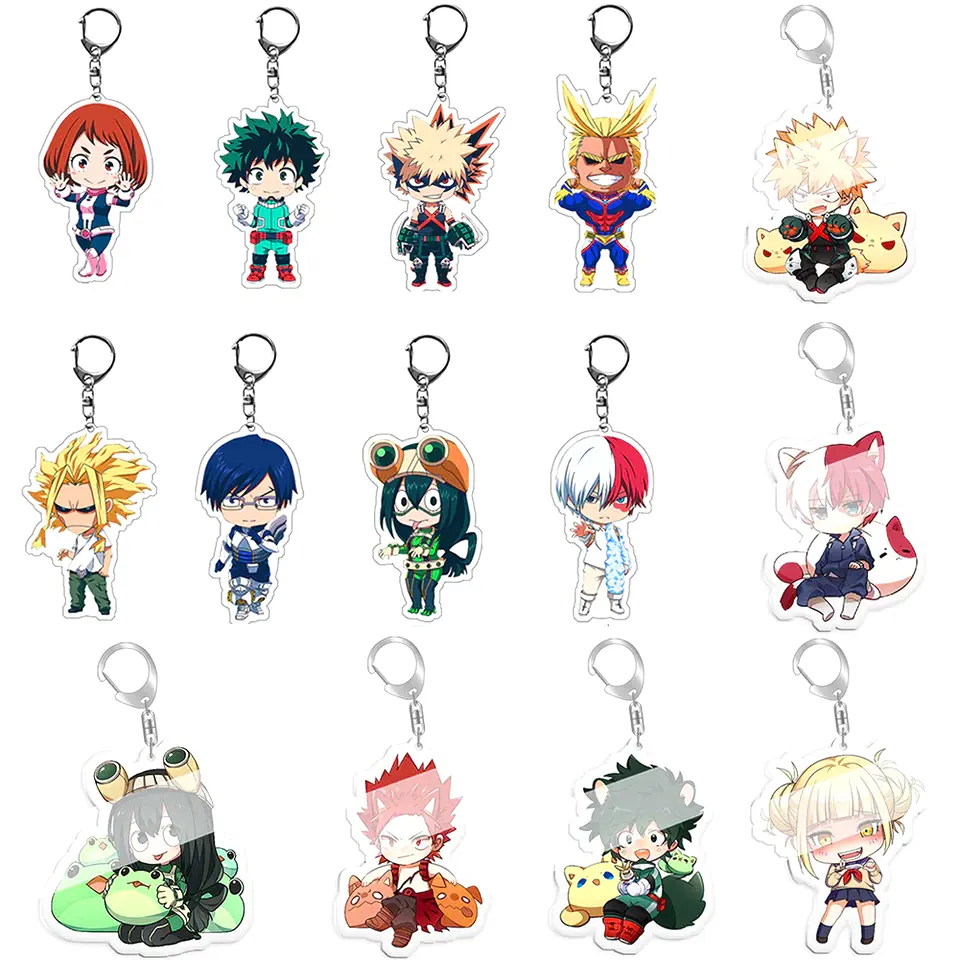 MHA Anime College Fashion Anime Merchandise Keychain Cartoon Character Double Sided Acrylic Key Chain Fans 5 MHA Anime College Fashion Anime Merchandise Keychain Cartoon Character Double Sided Acrylic Key Chain Fans 4