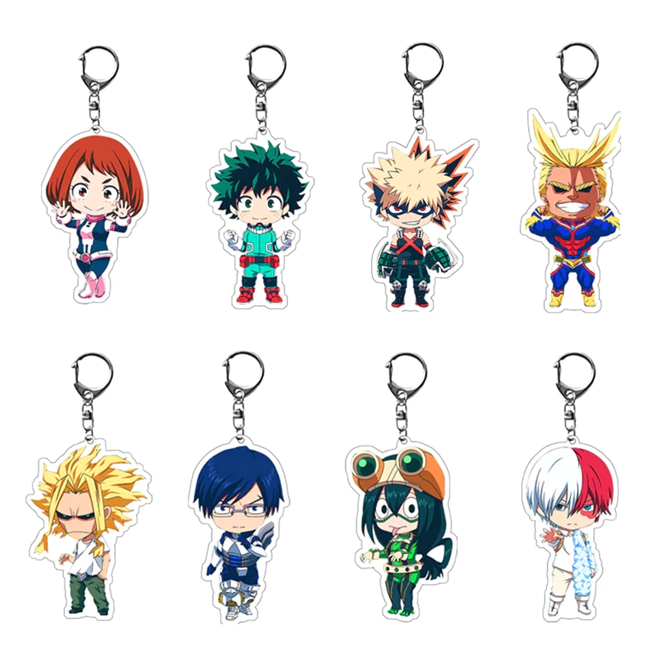 MHA Anime College Fashion Anime Merchandise Keychain Cartoon Character Double Sided Acrylic Key Chain Fans 7 MHA Anime College Fashion Anime Merchandise Keychain Cartoon Character Double Sided Acrylic Key Chain Fans 6