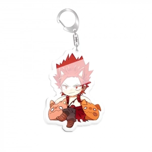 MHA Anime College Fashion Anime Merchandise Keychain Cartoon Character Double Sided Acrylic Key Chain Fans