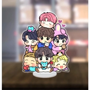 Mô Hình Standee Chibi Dễ Thương 5cm/8cm, In Theo Yêu Cầu Mica Trong Suốt In 2 Mặt , Trang Trí Treo Cặp, Balo 1