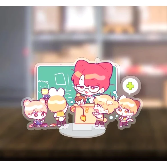 Mô Hình Standee Chibi Dễ Thương 5cm/8cm, In Theo Yêu Cầu Mica Trong Suốt In 2 Mặt , Trang Trí Treo Cặp, Balo 4