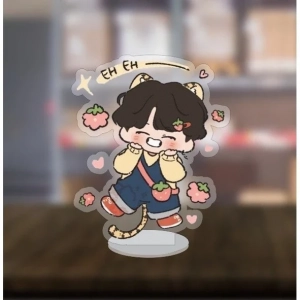 Mô Hình Standee Kook - Tae Dễ Thương 2cm/5cm/10cm Đáng Yêu Cho Nam Nữ Quà Tặng Bạn Bè, Chất Liệu Mica Trong Suốt In 2 Mặt, Kích Thước 5cm , Trang Trí Treo Cặp, Balo
