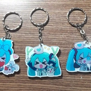Móc Chìa Khóa Anime Hatsune Miku Acrylic Móc Khóa Sáng Tạo Dễ Thương Cô Gái Xinh Đẹp, In Theo Yêu Cầu Mica Trong Suốt In 2 Mặt , Trang Trí Treo Cặp, Balo