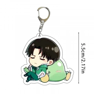 Móc Chìa Khóa Bằng Acrylic Hình Attack On Titan Eren Jaeger Mikasa.Ackerman Phụ Kiện Trang Trí Dễ Thương Chất Liệu Mica Trong Suốt In 2 Mặt, Kích Thước 5cm , Trang Trí Treo Cặp, Balo