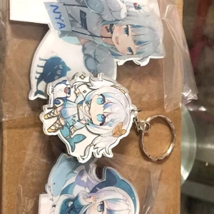 Móc Chìa Khóa Bằng Acrylic In Họa Tiết Hoạt Hình Hololive Vtuber Gawr Gura Watson Amelia Murasaki Shion Ookami Mio 1