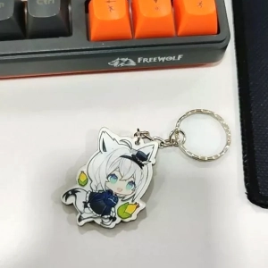 Móc Chìa Khóa Bằng Acrylic In Họa Tiết Hoạt Hình Hololive Vtuber Gawr Gura Watson Amelia Murasaki Shion Ookami Mio